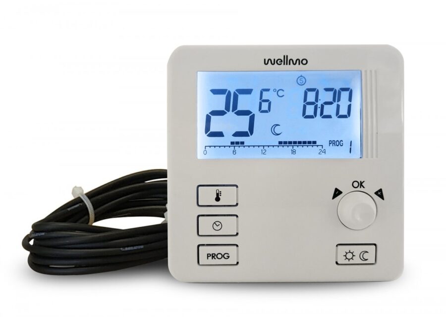Elektroninis programuojamas termostatas (termoreguliatorius) Wellmo WTH30.21 TWO