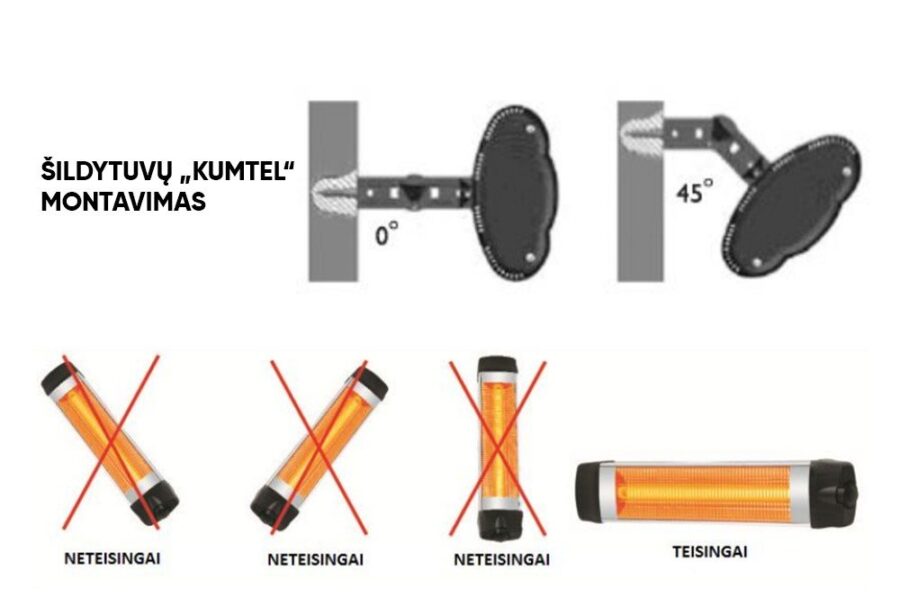 Kvarcinis infraraudonųjų spindulių šildytuvas Kumtel Ecoray EX-23