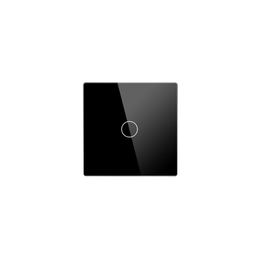 Vienpolis sensorinis jungiklio dangtelis su laikikliais Feelspot, 47mm, juodas
