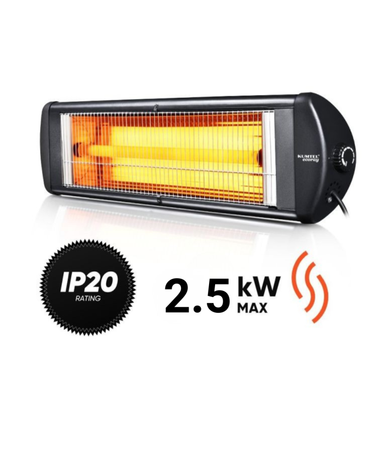 Kvarcinis infraraudonųjų spindulių šildytuvas Kumtel Ecoray EX-25 Kvarcinis infraraudonųjų spindulių šildytuvas Kumtel Ecoray EX-25